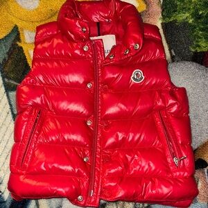 Moncler Vibrant Red Quilted Vest